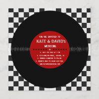 Disco de vinilo retro l invitación moderna de la