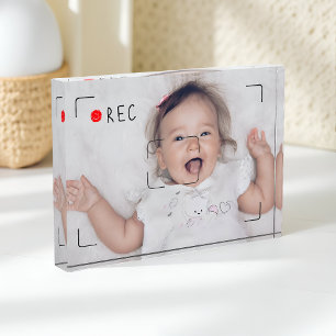 Disco Divertido Punto Rojo Foto Personalizada