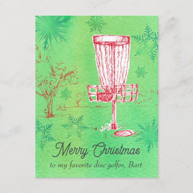 Disco favorito de Feliz Navidad Golfer Personaliza (Anverso)