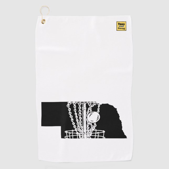 Disco golf Nebraska - toalla para tu bolso de golf (Anverso)