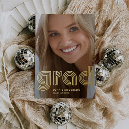 Disco Moderno | Anuncio de graduación con foto y h