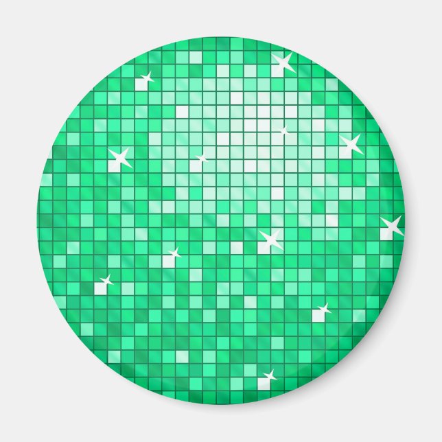 Disco Mosaico "Jade" de imán de nevera (Frente)