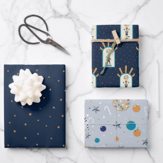 Disco Navidades envolviendo papel de hoja plana de