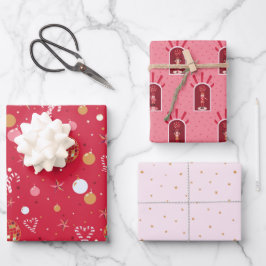 Disco Navidades envolviendo papel de hoja plana de