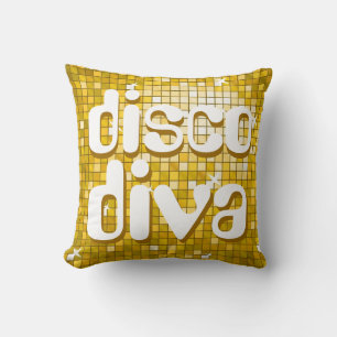 Disco Nieves "Gold" "disco diva" lanzar almohada