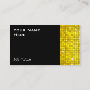 Disco Tiles amarillo tarjeta de visita negro