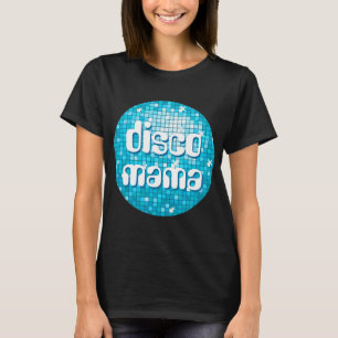 Disco Tiles Blue 'disco mama' camiseta negra