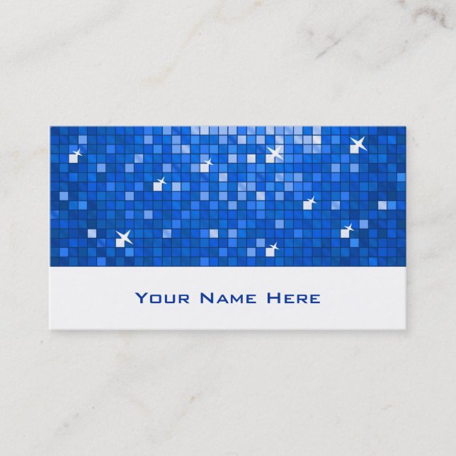 Disco Tiles Dark Blue tarjeta blanca (Anverso)