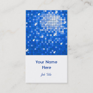 Disco Tiles Dark Blue tarjeta de visita retrato bl