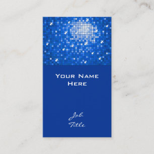 Disco Tiles Dark Blue tarjeta de visita superior