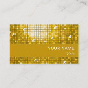 Disco Tiles "Gold" tarjeta de visita banda de oro