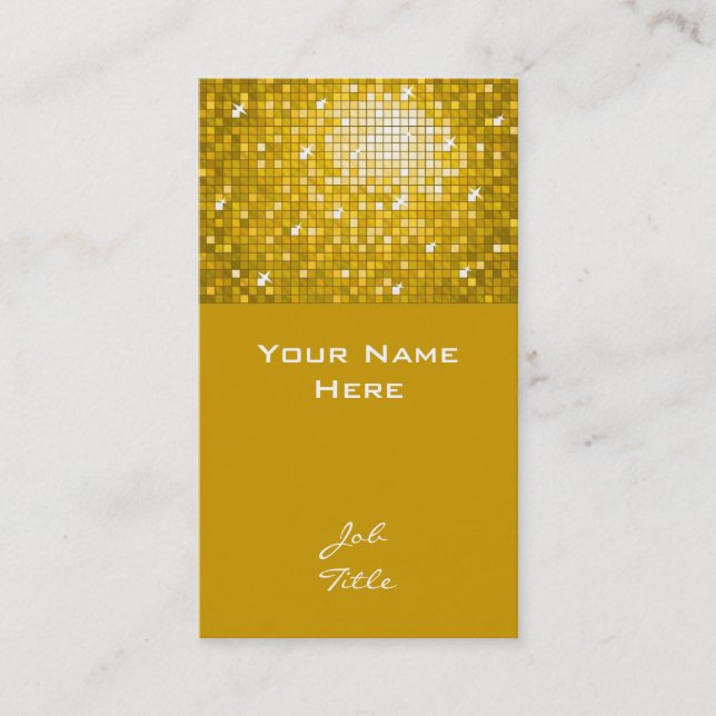 Disco Tiles "Gold" tarjeta de visita top (Anverso)