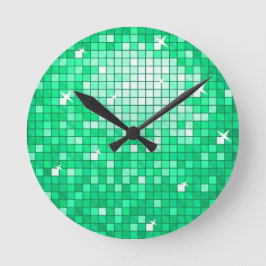 Disco Tiles Jade, reloj de pared
