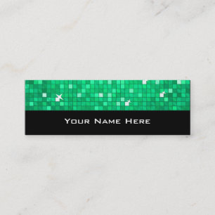 Disco Tiles Jade tarjeta de negocios skinny black