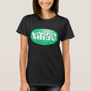 Disco Tiles Jade 'xmas' camiseta negra