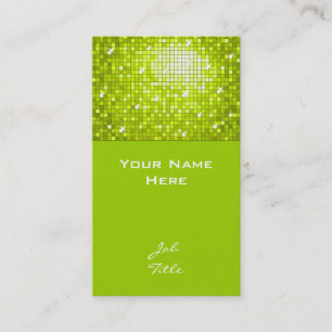 Disco Tiles Lime tarjeta de visita superior