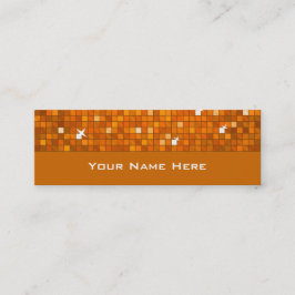 Disco Tiles Naranja tarjeta de negocios skinny