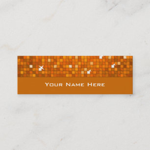 Disco Tiles Naranja tarjeta de negocios skinny