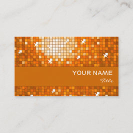 Disco Tiles Naranja tarjeta de visita banda naranj