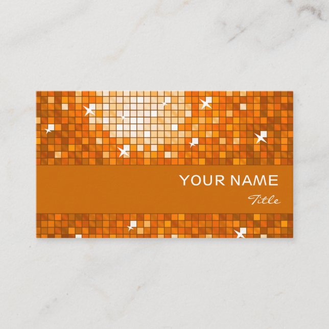 Disco Tiles Naranja tarjeta de visita banda naranj (Anverso)
