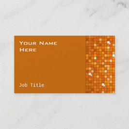 Disco Tiles Naranja tarjeta de visita lateral