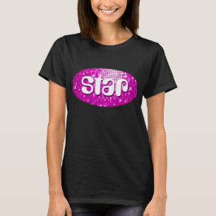 Disco Tiles Pink camiseta femenina 'star' negra