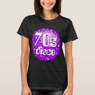 Disco Tiles Purple '70s Disco' camiseta negra