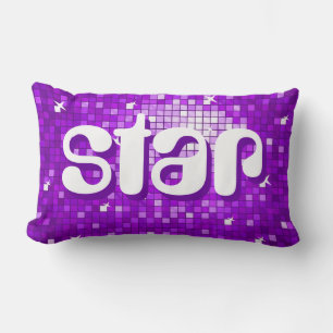 Disco Tiles Purple 'star' tirar almohada amelia te