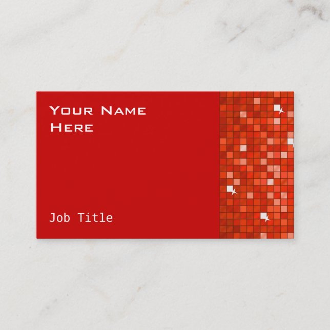 Disco Tiles Red - lado de la tarjeta de visita (Anverso)