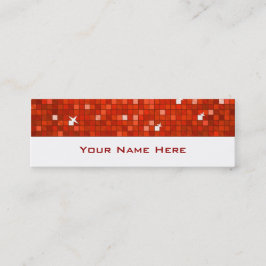 Disco Tiles Red tarjeta de negocios Skinny white