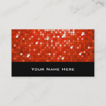 Disco Tiles Red tarjeta de visita negra