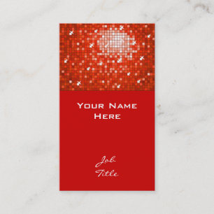 Disco Tiles Red tarjeta de visita superior