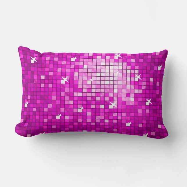 Disco Tiles Rojo almohada de tiro (Anverso)