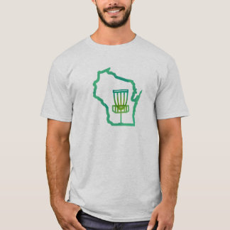 Disco Wisconsin - camiseta del golf del disco del