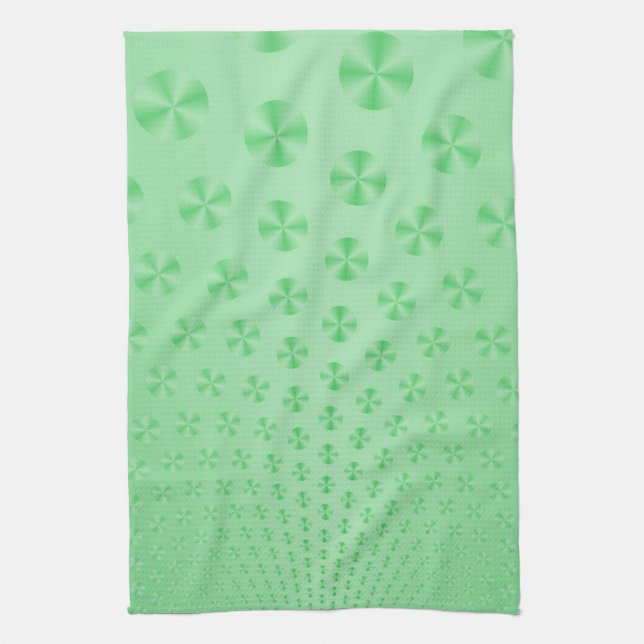 Discos con toalla de cocina verde de menta (Vertical)