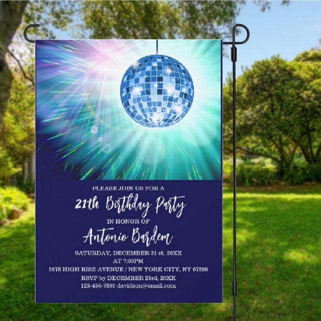 Discoteca 21ª invitación a la fiesta de cumpleaños (Subido por el creador)