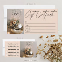 Discoteca | Boho Florals | Certificado de regalo