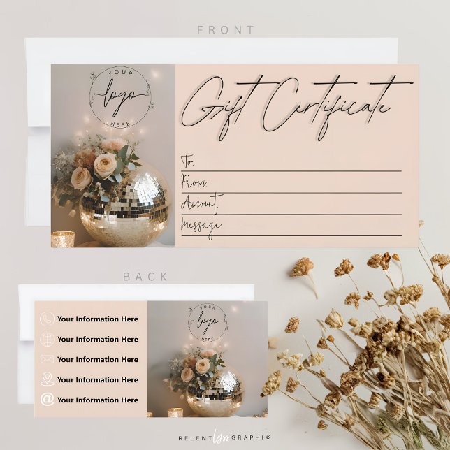 Discoteca | Boho Florals | Certificado de regalo (Subido por el creador)