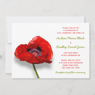Discoteca roja sobre la invitación a la boda blanc