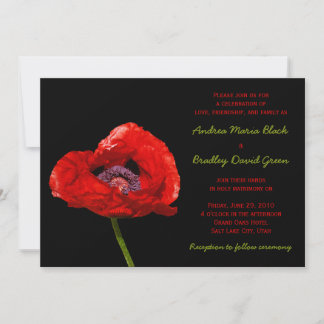 Discoteca roja sobre la invitación a la boda negra