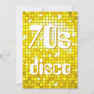 Discoteca Tiles Amarillo de la invitación a disco 