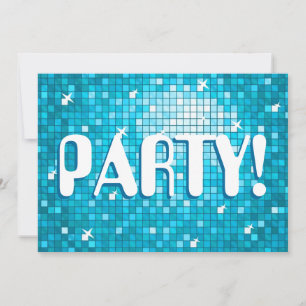Discoteca Tiles Blue 'FIESTA!' invitación a texto 
