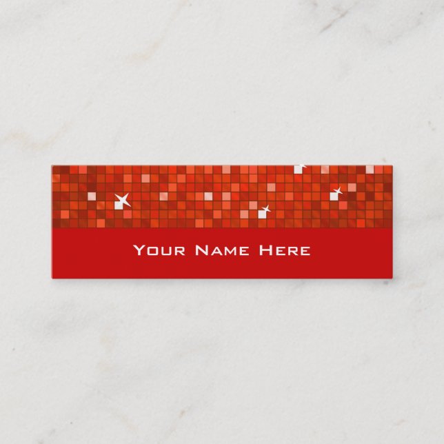 Discoteca Tiles Red tarjeta de negocios skinny (Anverso)