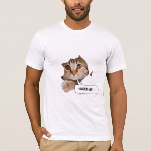 ¿Disculpa? – Camiseta Divertida de Gato con Papel