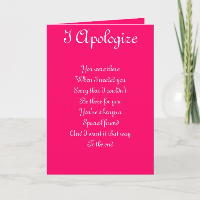 Disculpas a las tarjetas especiales de felicitació (Anverso)