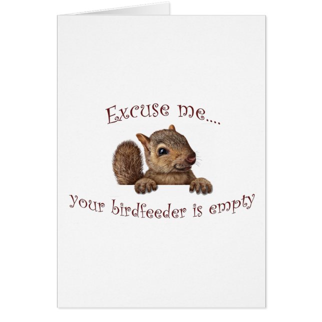 Disculpe...tu alimentador de aves está vacío (Frente)