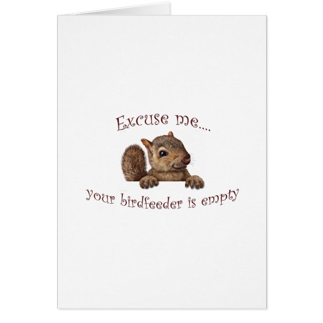 Disculpe...tu alimentador de aves está vacío (Frente)