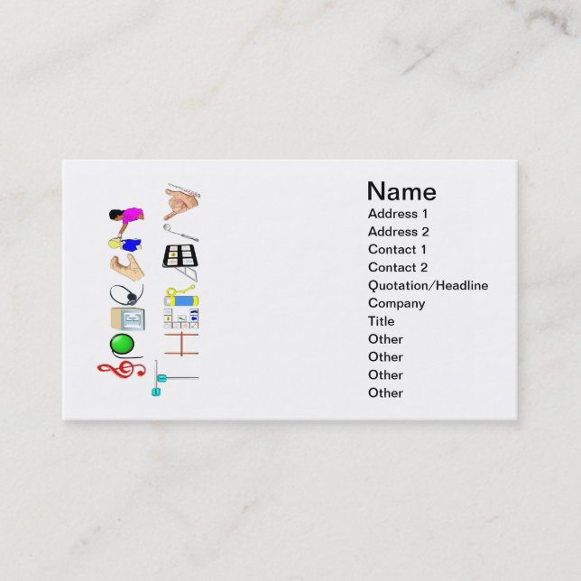 Discurso en la tarjeta de visita del trabajo (Anverso)