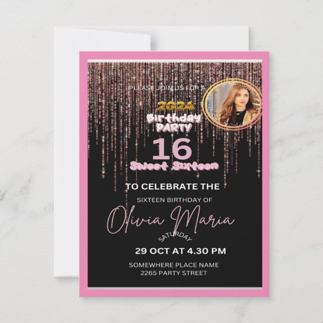 Diseña tu invitación de cumpleaños perfecta (Anverso)