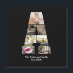 Diseña tu propia letra A de foto collage<br><div class="desc">Este collage de fotos de monograma es un diseño personalizado que combina un monograma llamativo (iniciales o una letra) con una colección de fotos dispuestas artísticamente dentro o alrededor de él. Es una forma elegante de mostrar recuerdos mientras se añade un toque único y elegante a la decoración o a...</div>